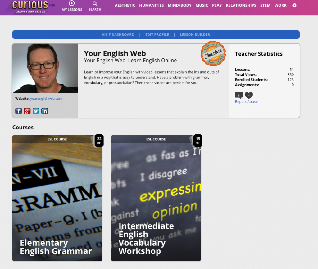 Web In English Online English courses | Learn Online - Your English Web