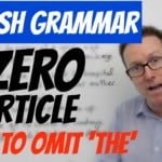 English grammar Zero article