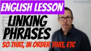 Linking words and phrases of purpose