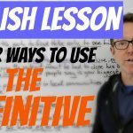 use the infinitive in English