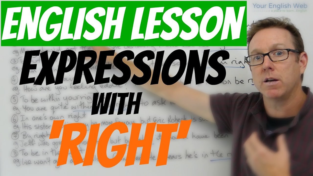 English Expressions with RIGHT